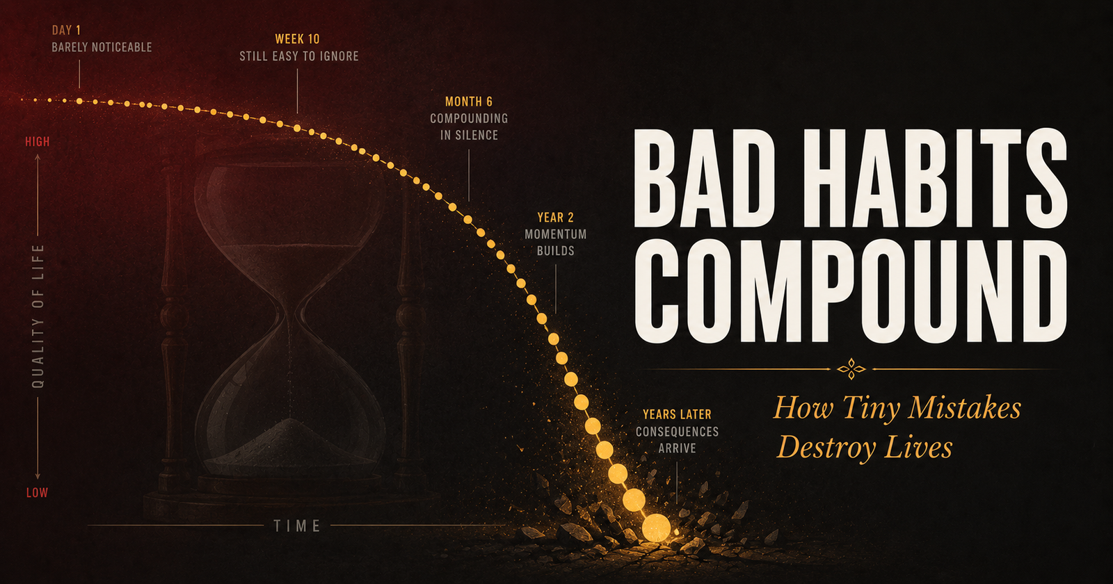 daily bad habits compound into massive consequences