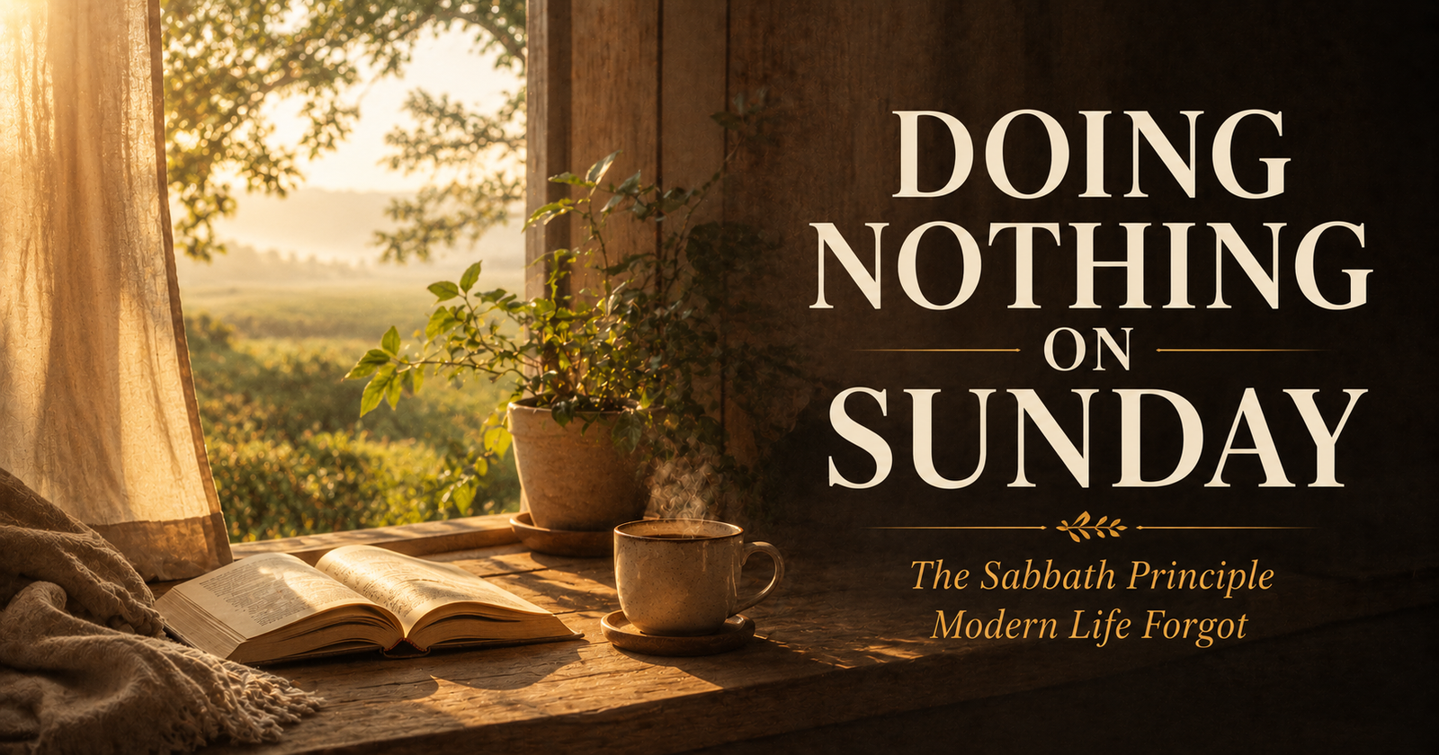 power of doing nothing on sunday for deep rest
